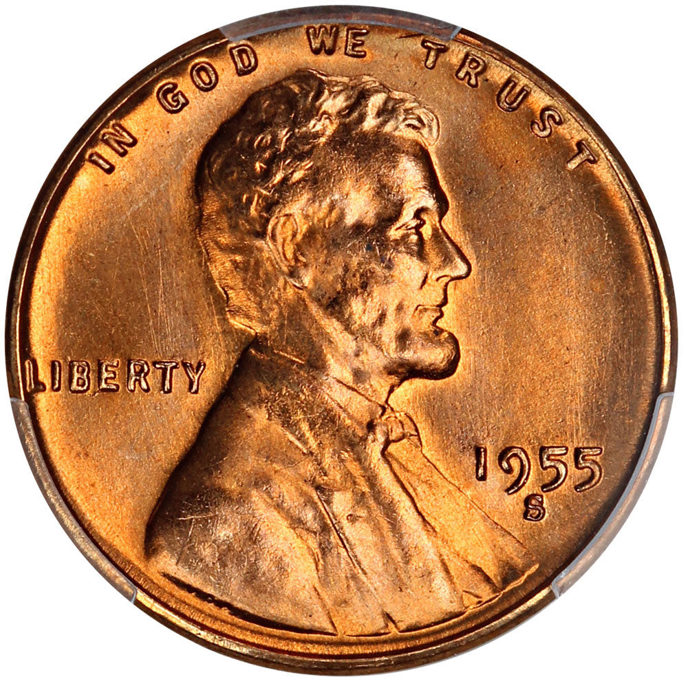 1621900 1955'S' RD Lincoln Cent.  MS-67