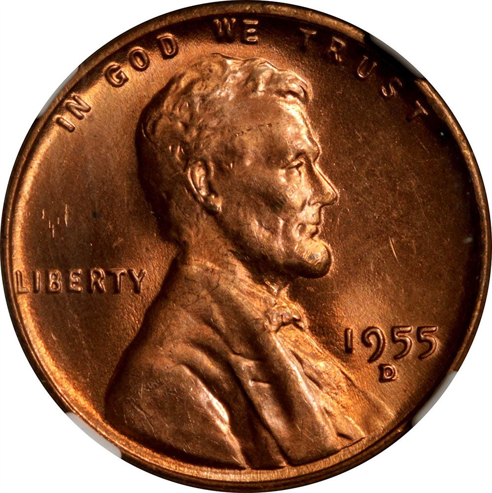 1621800 1955'D' RPM Lincoln Cent.  MS-65