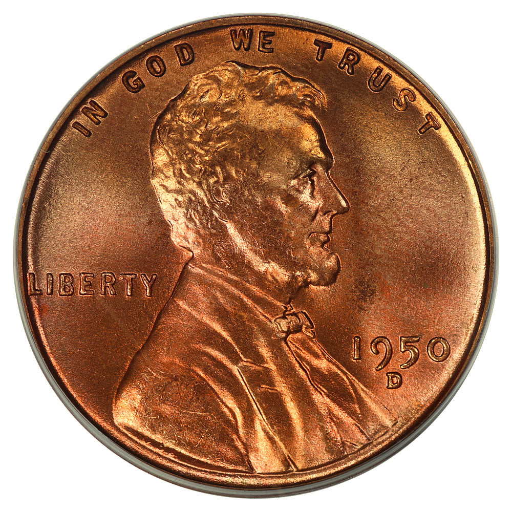 1621300 1950'D' Lincoln Cent.  MS-66