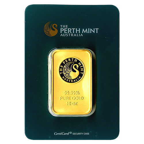 1624400 2022  Bullion Bar 10 Ounce Gold.  EF-40