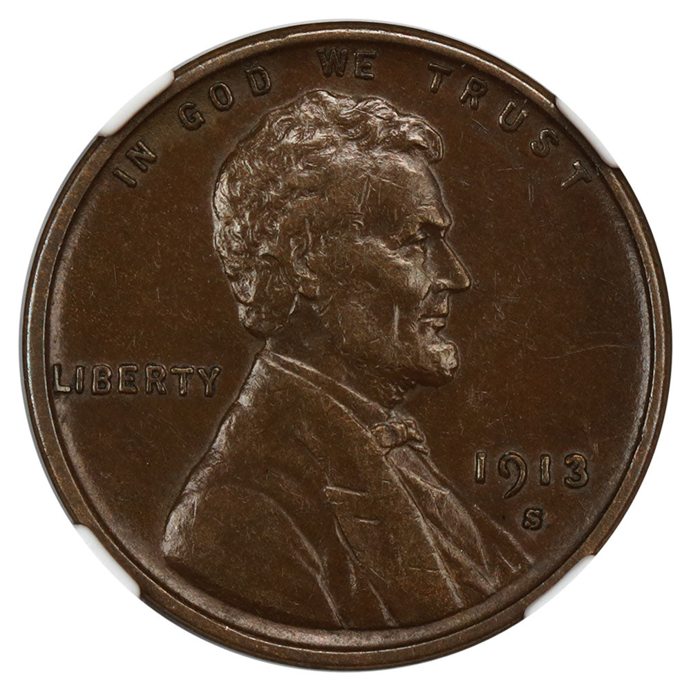 1616600 1913'S' Lincoln Cent.  AU-55