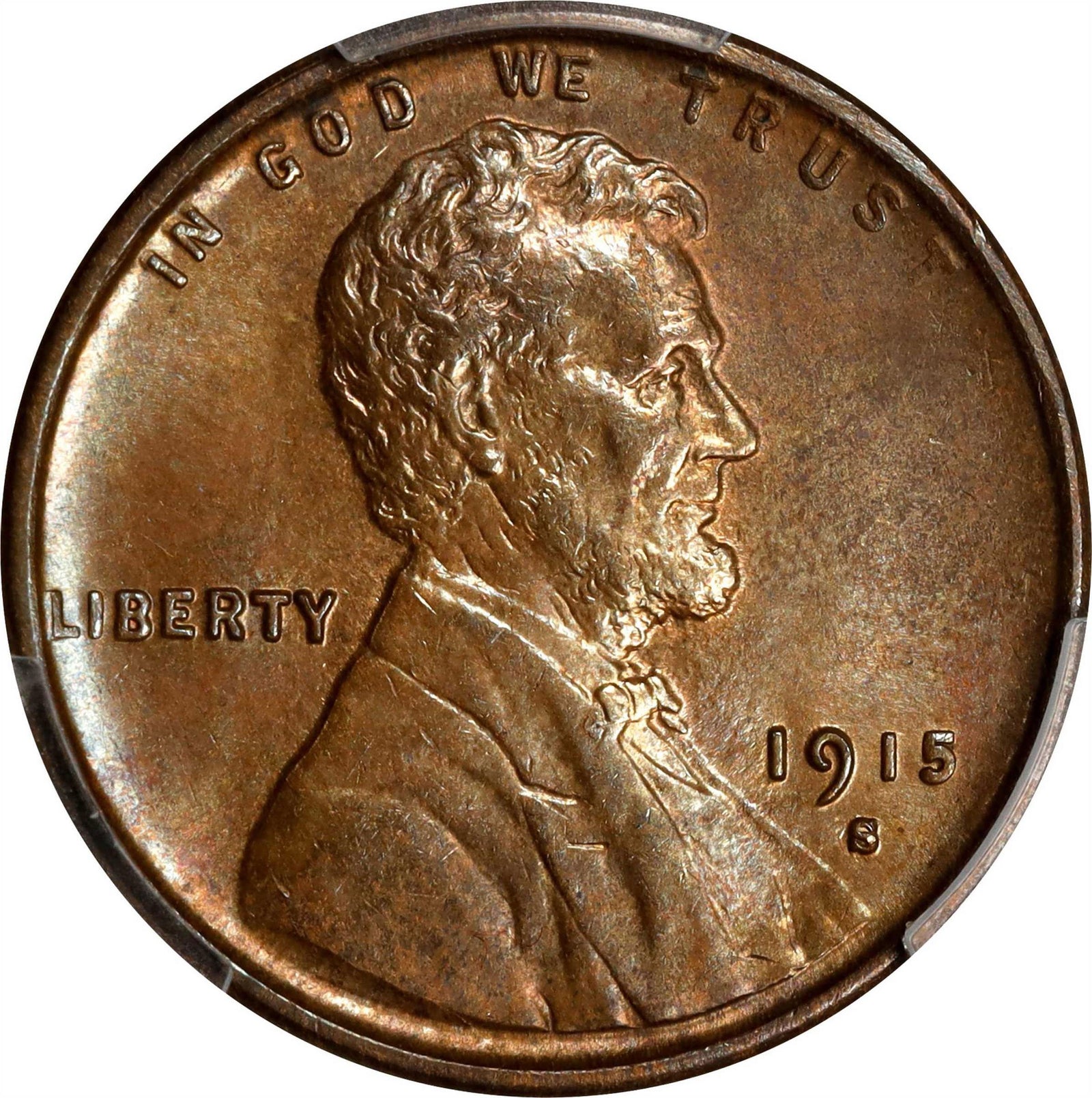 1617000 1915'S' BN Lincoln Cent.  MS-63