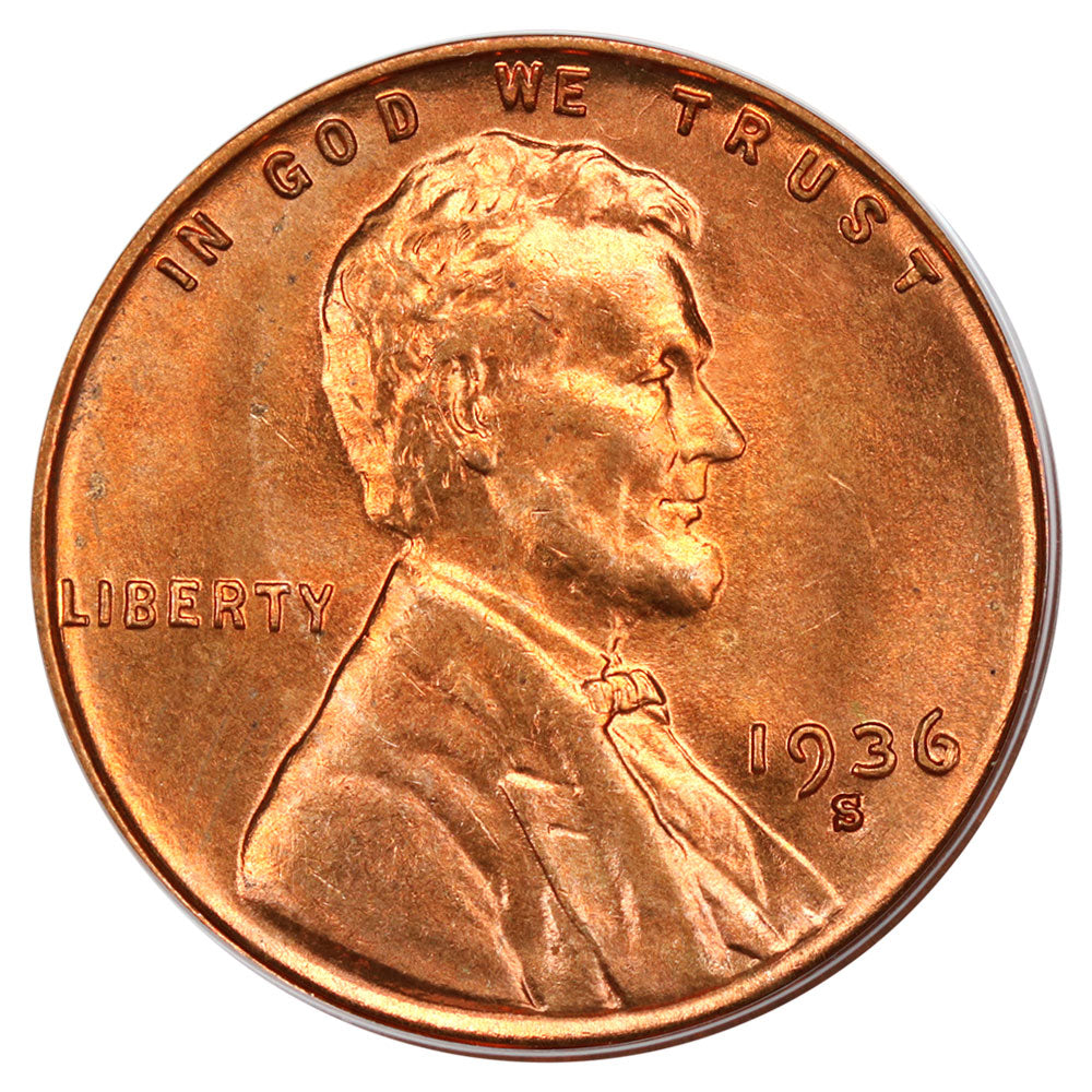 1619300 1936'S' RD Lincoln Cent.  MS-66