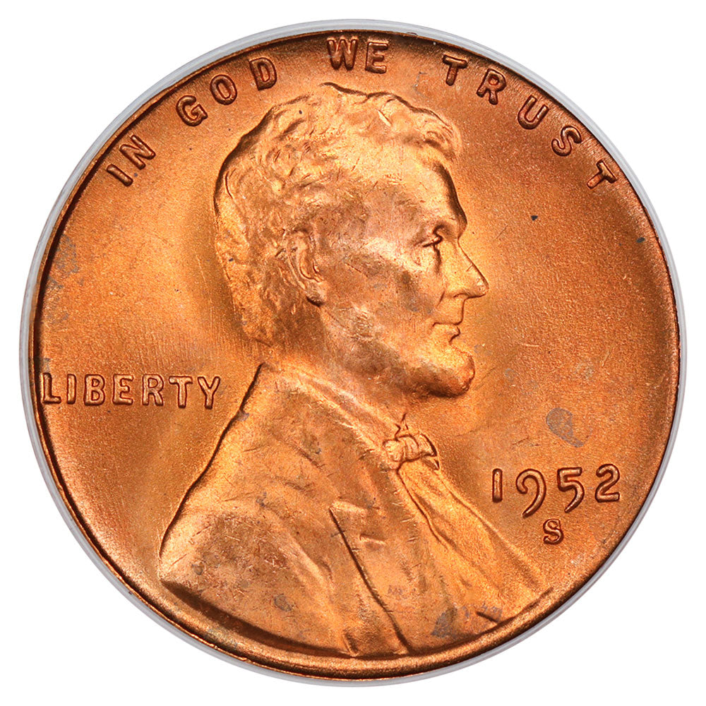 1621500 1952'S' RD Lincoln Cent.  MS-66