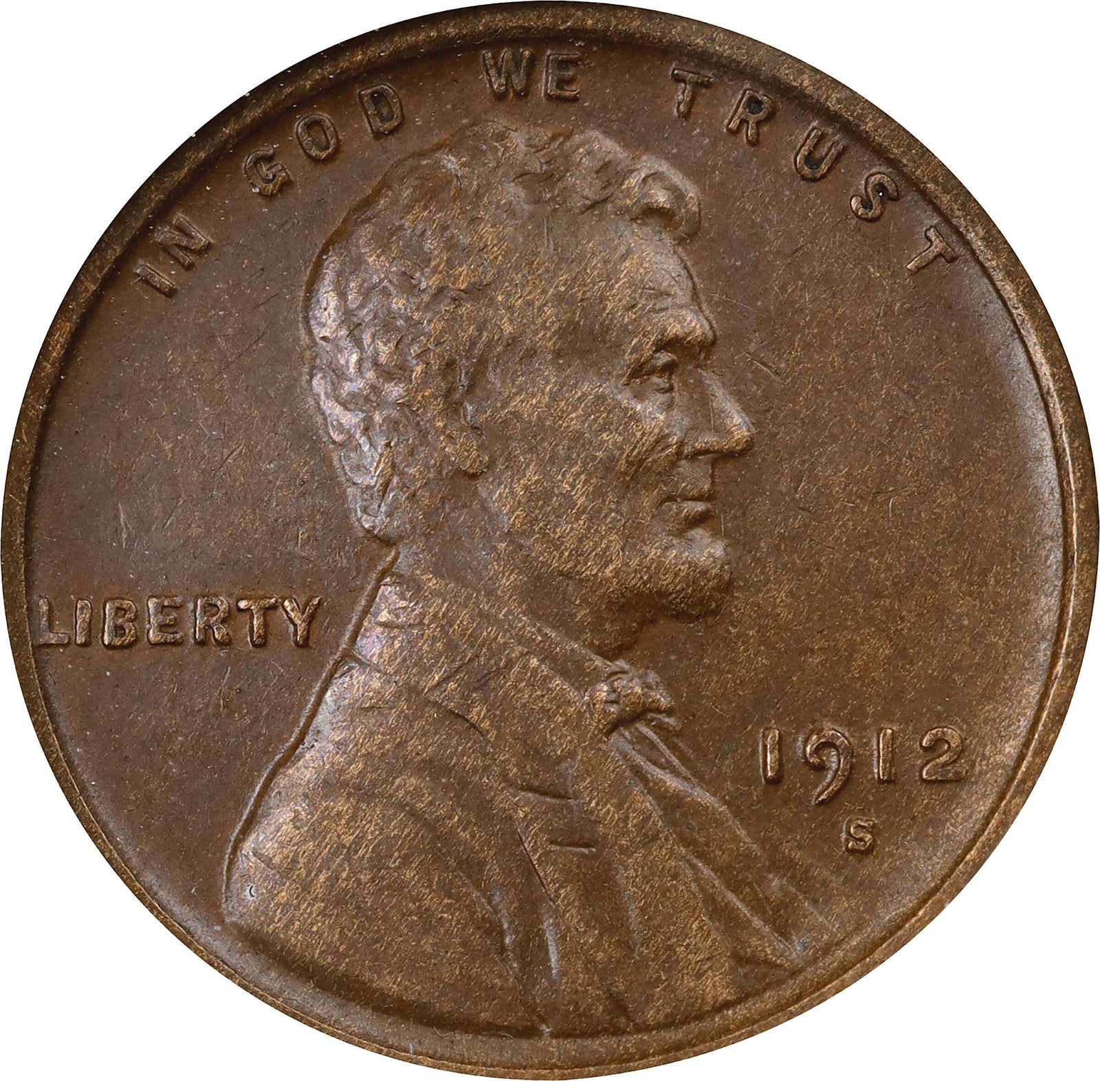 1616400 1912'S' Lincoln Cent.  EF-40