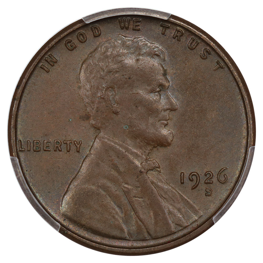 1618000 1926'S' Lincoln Cent.  AU-58