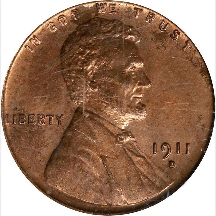 1615900 1911'D' RB Lincoln Cent.  MS-64