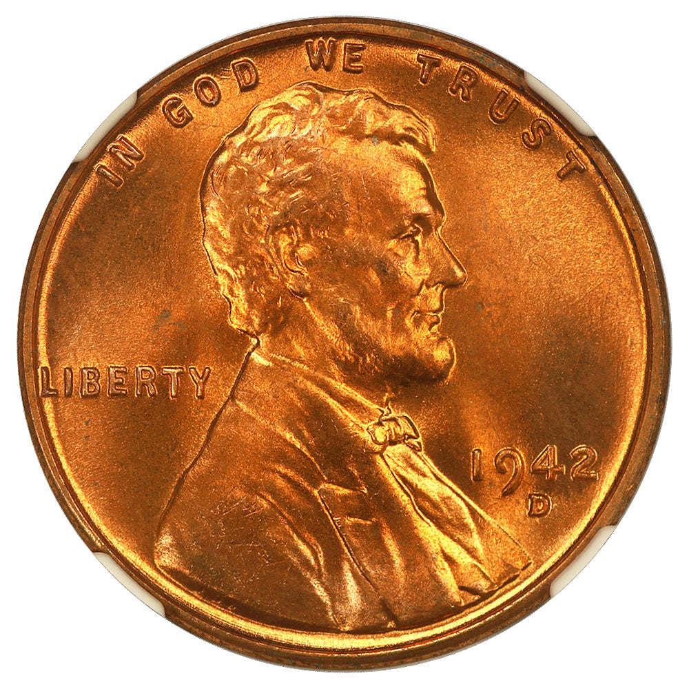 1620500 1942'D' RD Lincoln Cent.  MS-67