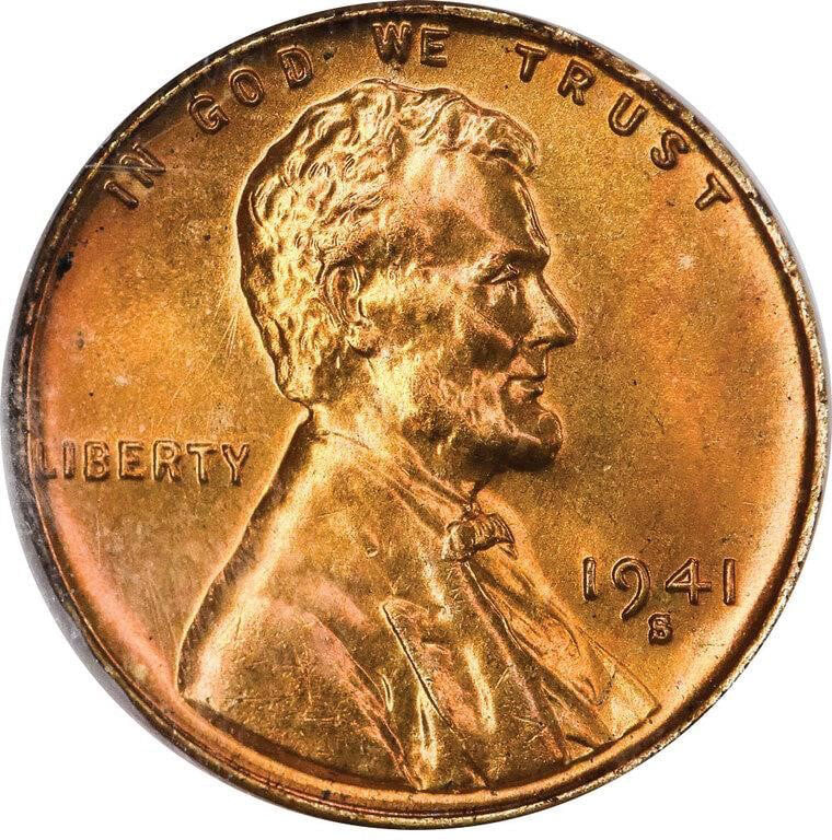 1620300 1941'S' RD Lincoln Cent.  MS-67