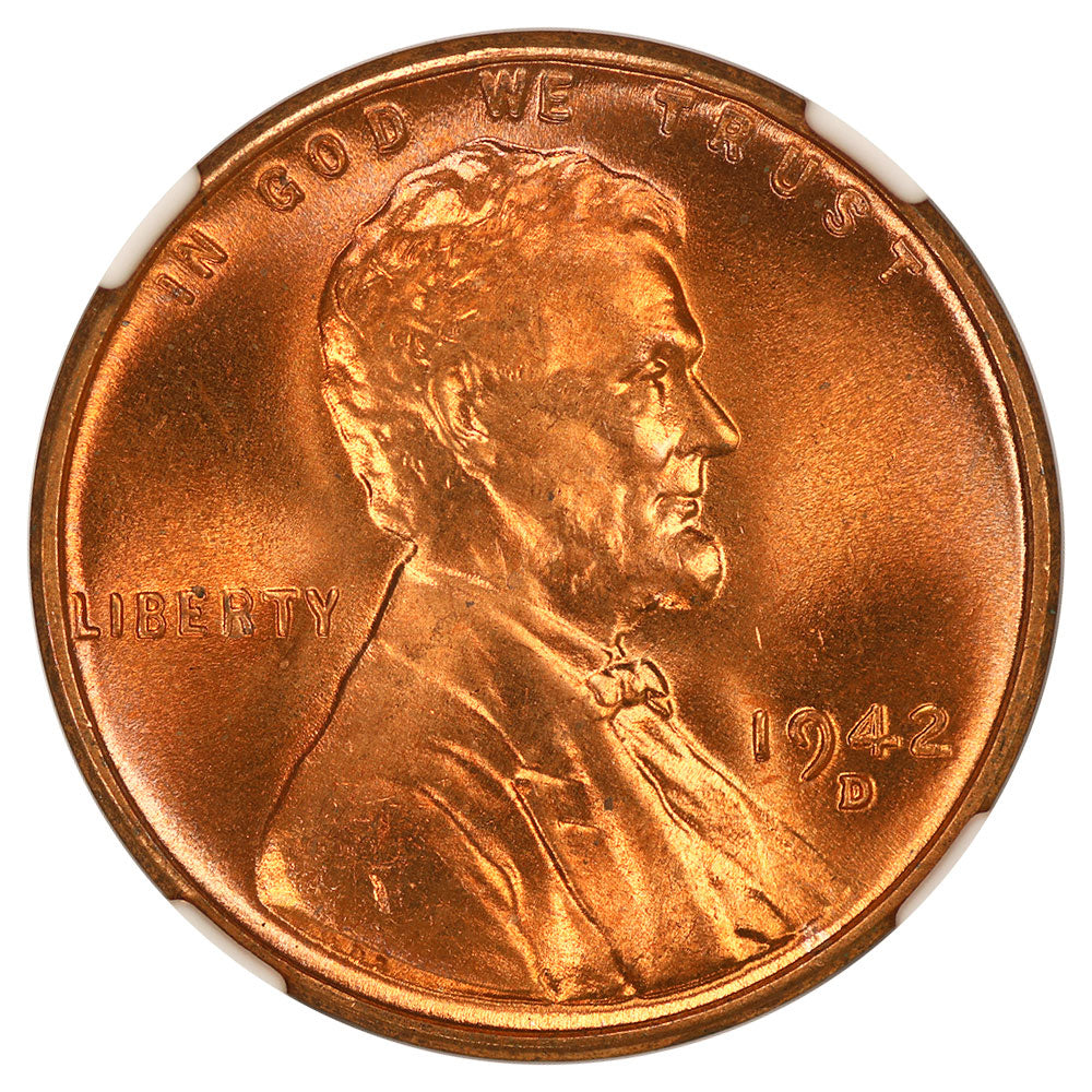 1620400 1942'D' RD Lincoln Cent.  MS-67