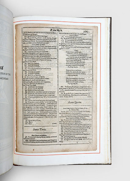 1438920.  1623 Shakespeare.  As You Like It.  Single leaf from the First Folio.