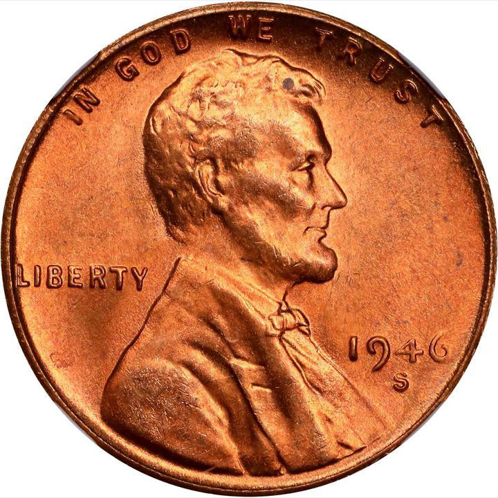 1621000 1946'S' Lincoln Cent.  MS-67