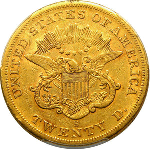 1493800 1858'S' Liberty Double Eagle.  PCGS XF40.
