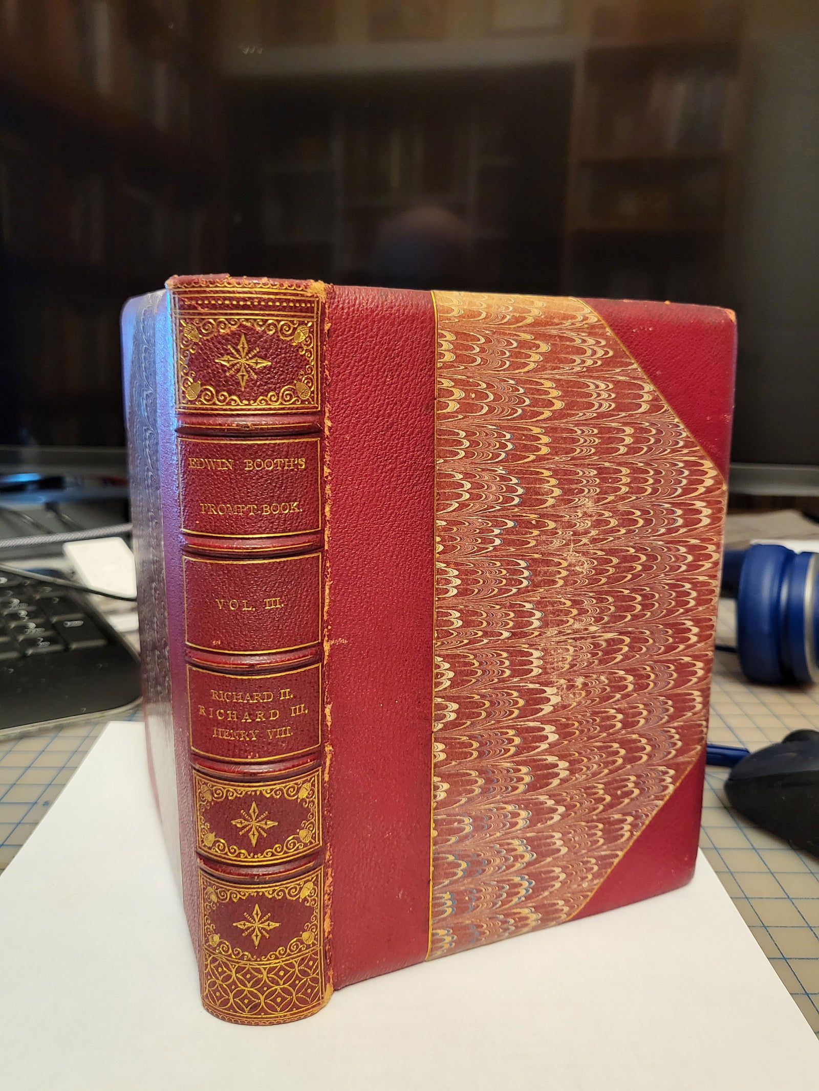 1448300 1878 Shakespeare.  Edwin Booth's Prompt Book of Richard II.