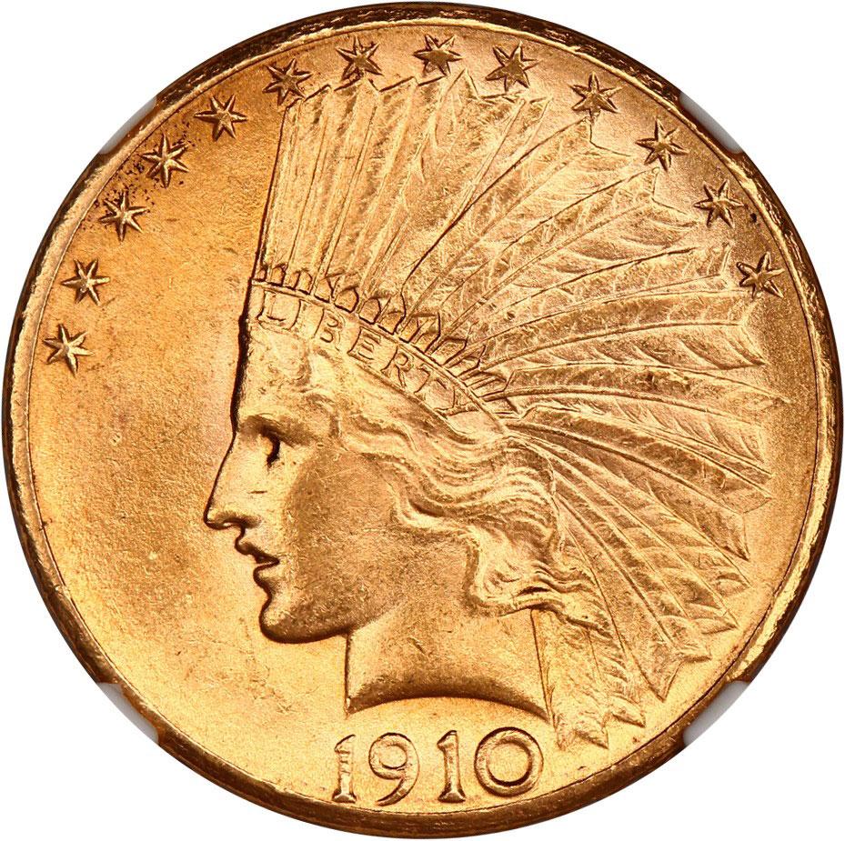 1492900 1910  Indian Head Gold Eagle.