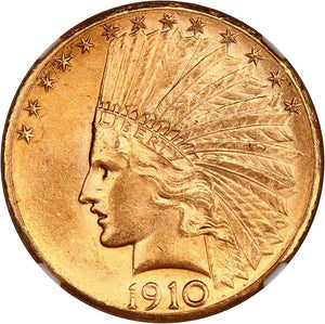 1492900 1910  Indian Head Gold Eagle.