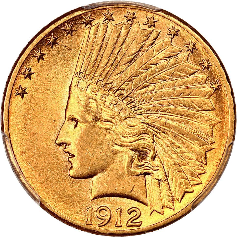 1493100 1912'S' Indian Head Gold Eagle.