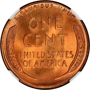 1480600 1954'S' RD Lincoln Cent.  NGC MS67 RD.
