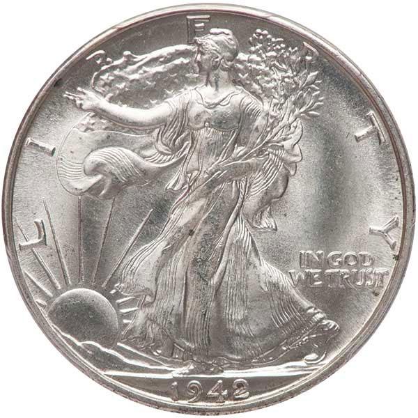 1490300 1942'D' Liberty Walking Half Dollar.