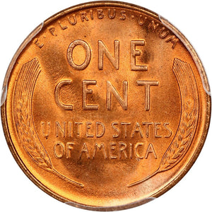 1474500 1938'S' RD Lincoln Cent.  PCGS MS66 RD.