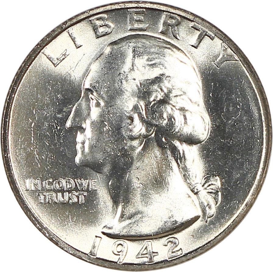1488100 1942'S' Washington Quarter.