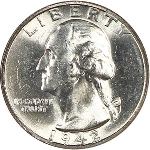 1488100 1942'S' Washington Quarter.
