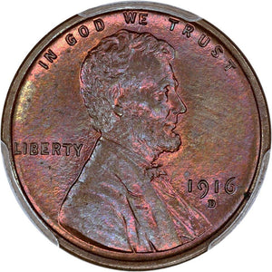 1468900 1916'D' BN Lincoln Cent.