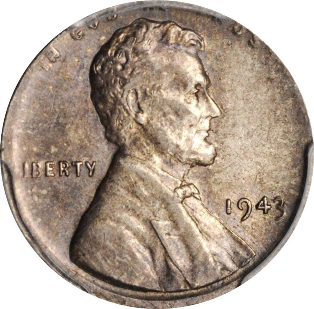 1477000 1943  SP Lincoln Cent on 10c Planchet.  PCGS AU-58.  Rare.