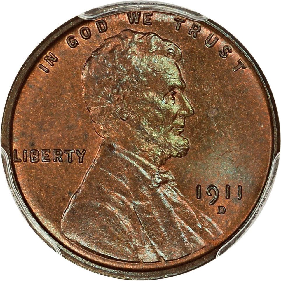 1466500 1911'D' BN Lincoln Cent.