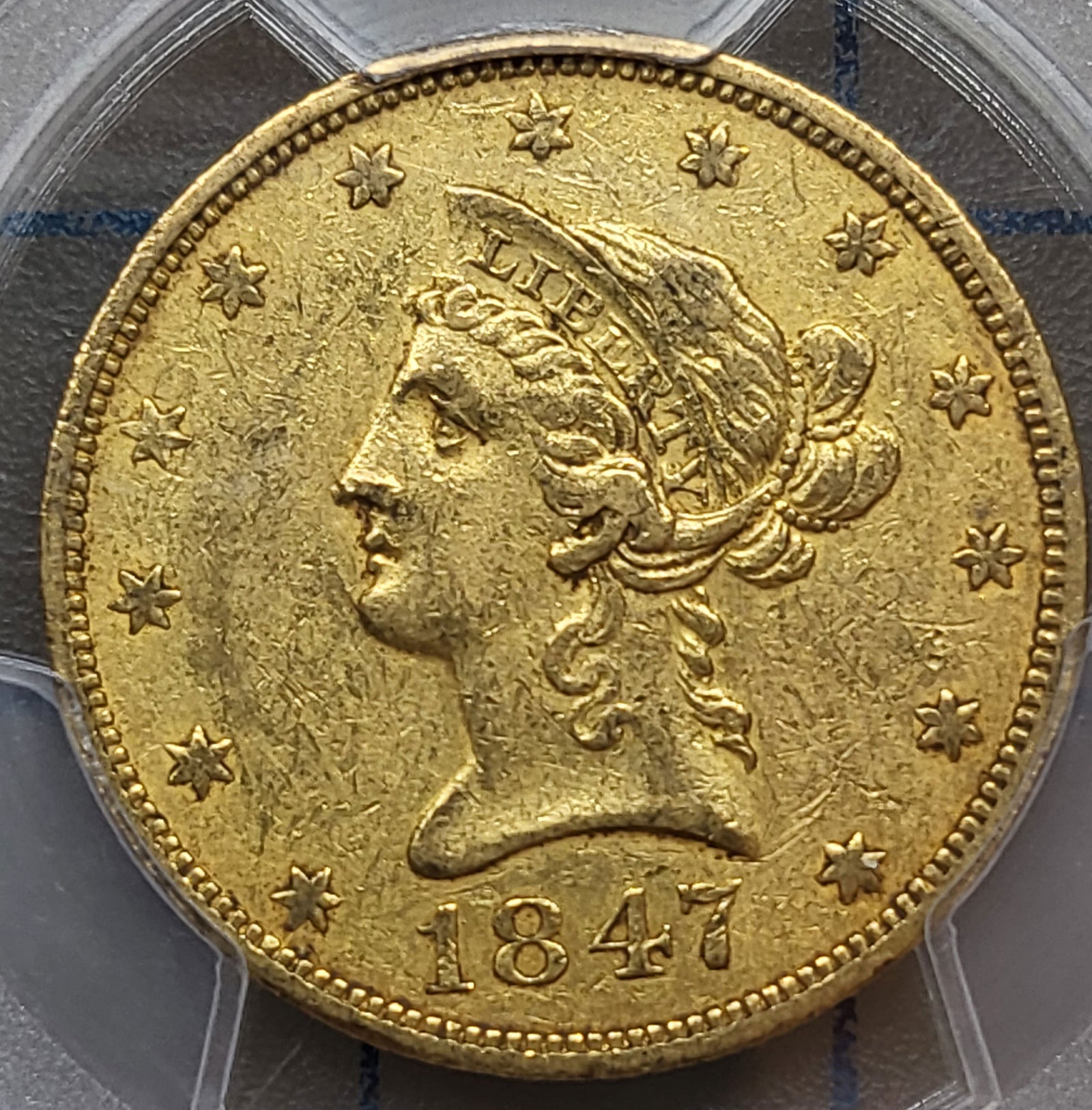 1491700 1847'O' Liberty Eagle.  EF-45 (PCGS).