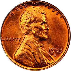 1480500 1953'D' RD Lincoln Cent.