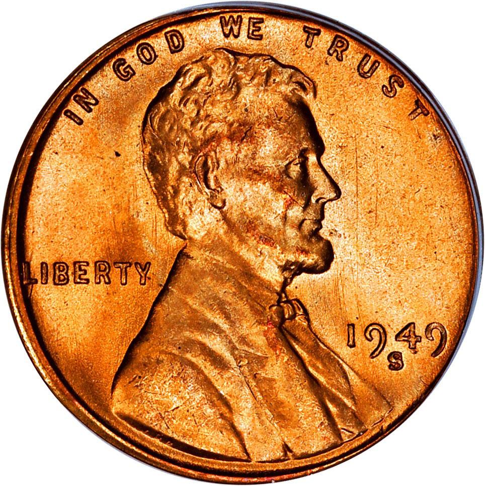 1477800 1949'S' RD Lincoln Cent.