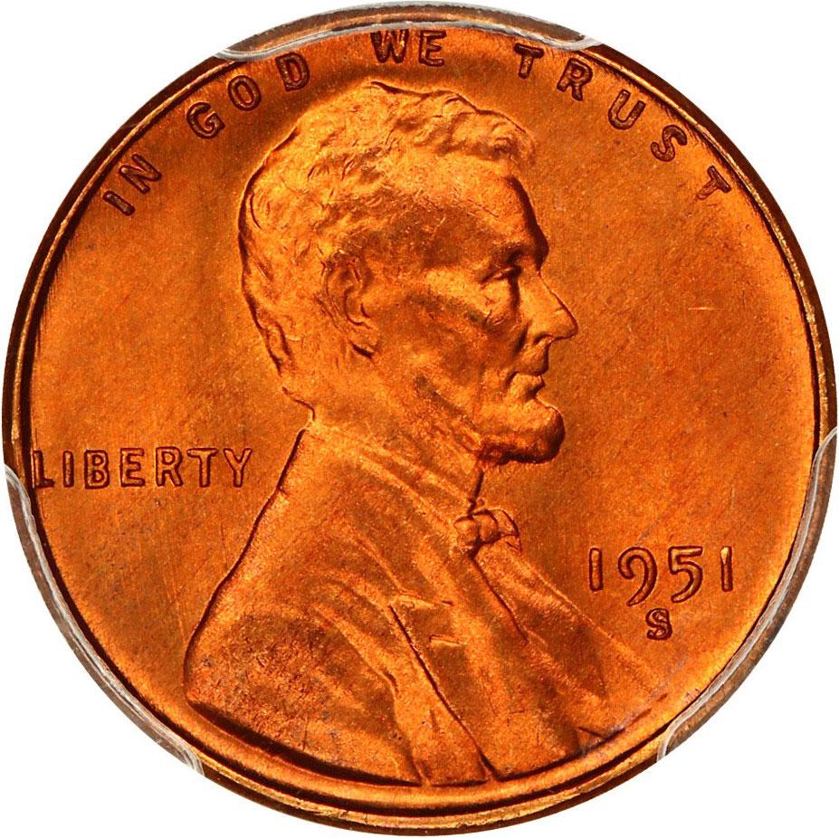 1477900 1951'S' RD Lincoln Cent.