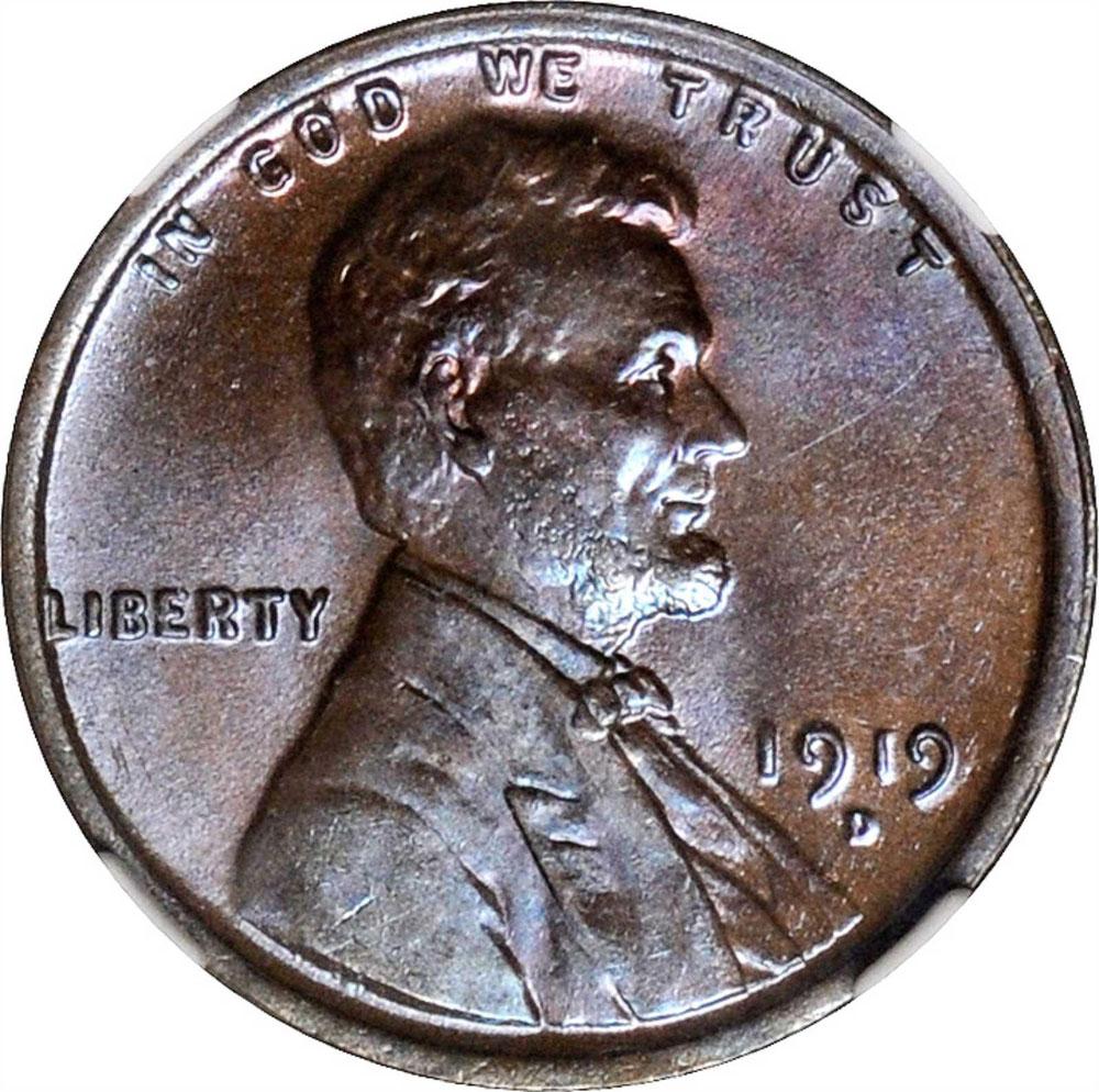 1470300 1919'D' BN Lincoln Cent.