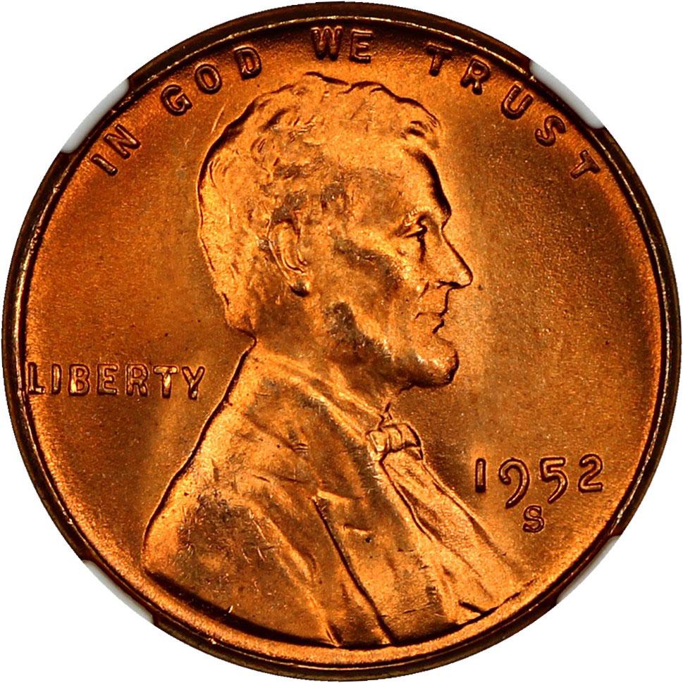 1478000 1952'S' Lincoln Cent.