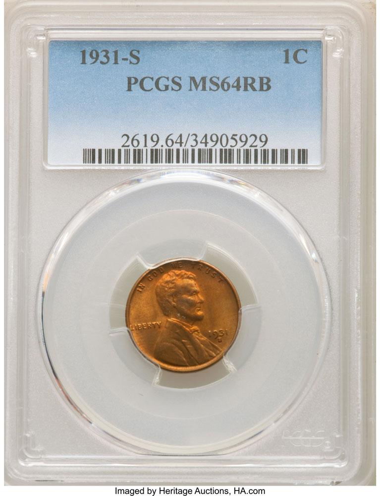 1472800 1931'S' Lincoln Cent.