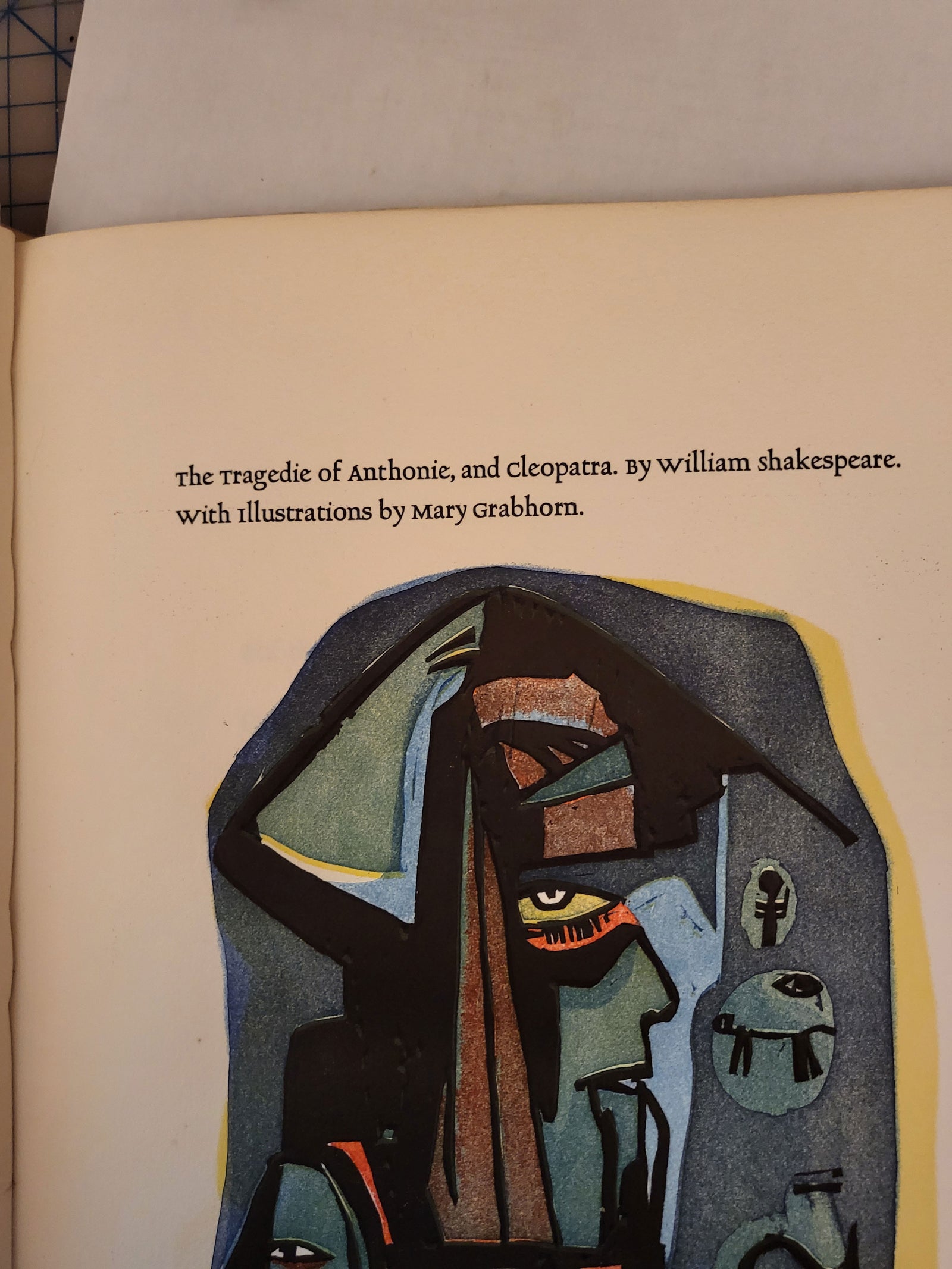 1452300 1960 Shakespeare.  Antony and Cleopatra.  Grabhorn Press.