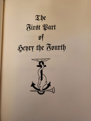 1452400 1961 Shakespeare.  Henry IV  Pt. I.  Grabhorn Press.