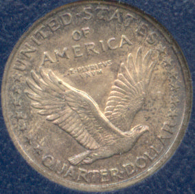 1486900 1917  T1 Standing Liberty Quarter.  Gem BU (Raw).