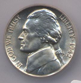 1484400 1942  Jefferson Nickel.