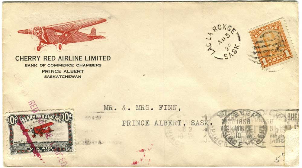 1523700 Canadian Covers Local Airmail