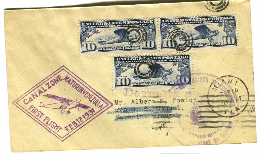 1512300 United States Covers Airmail (Scott c10)