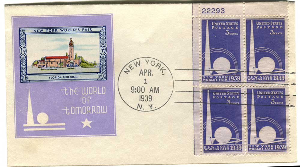 1518700 United States Covers Worlds Fair (Scott 853)