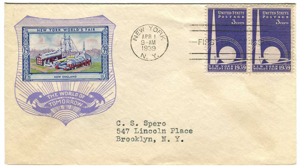 1518800 United States Covers Worlds Fair (Scott 853)