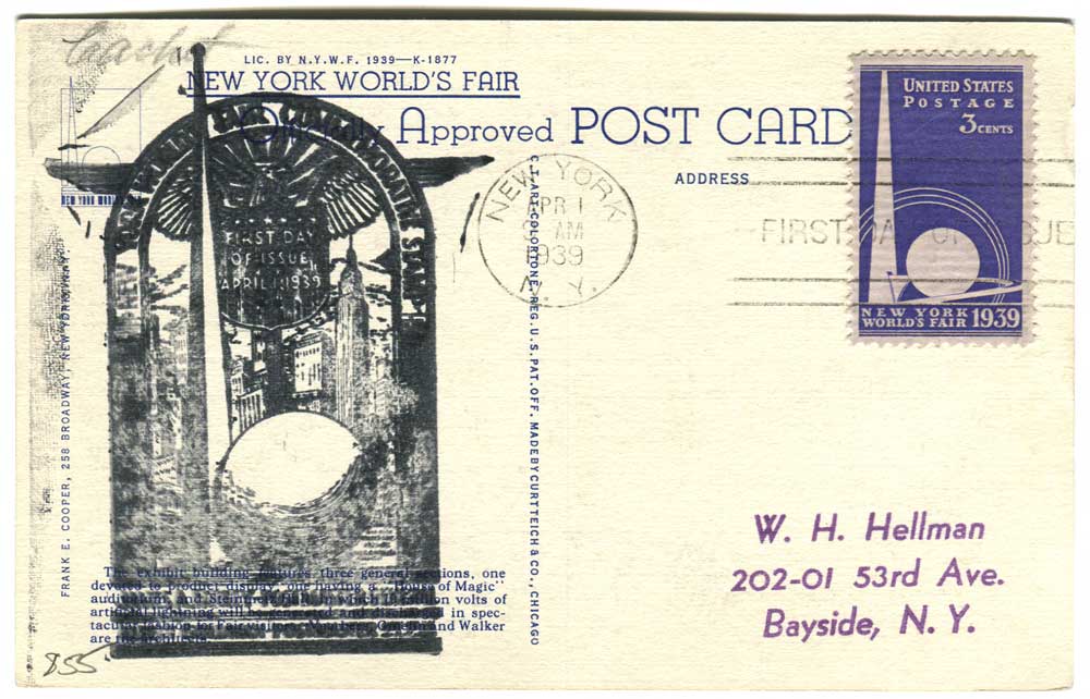 1518200 United States Covers Worlds Fair (Scott 853)