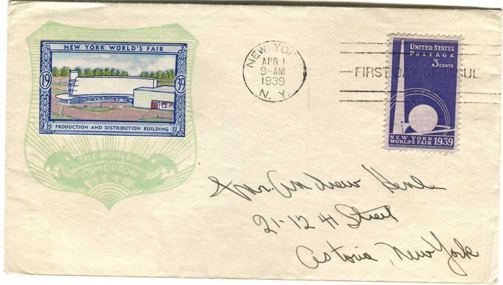 1518100 United States Covers Worlds Fair (Scott 853)
