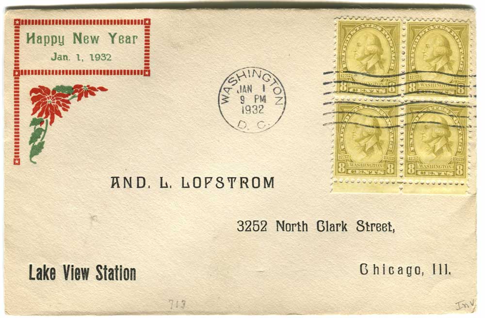 1516200 United States Covers Christmas (Scott 713)