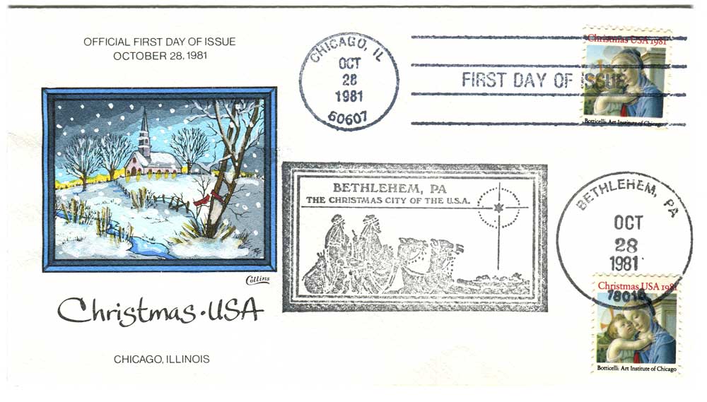 1522800 United States Covers Christmas (Scott 1939)