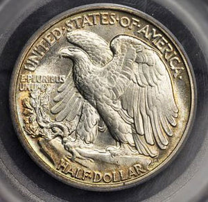 1490700 1943  Liberty Walking Half Dollar.  PCGS 65.