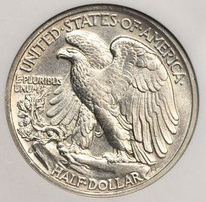 1489800 1941'S' Liberty Walking Half Dollar.  NGC 63.